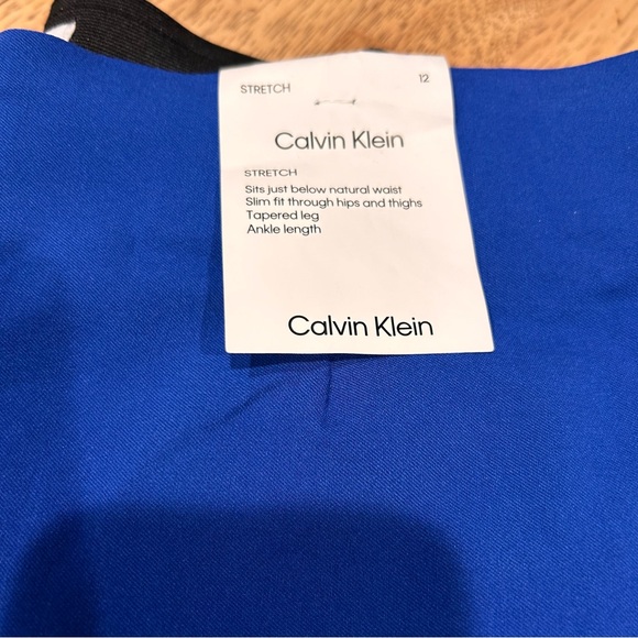 Calvin Klein Royal Blue Tapered Leg Ankle Length Women’s Pants Size 12 - Picture 2 of 8